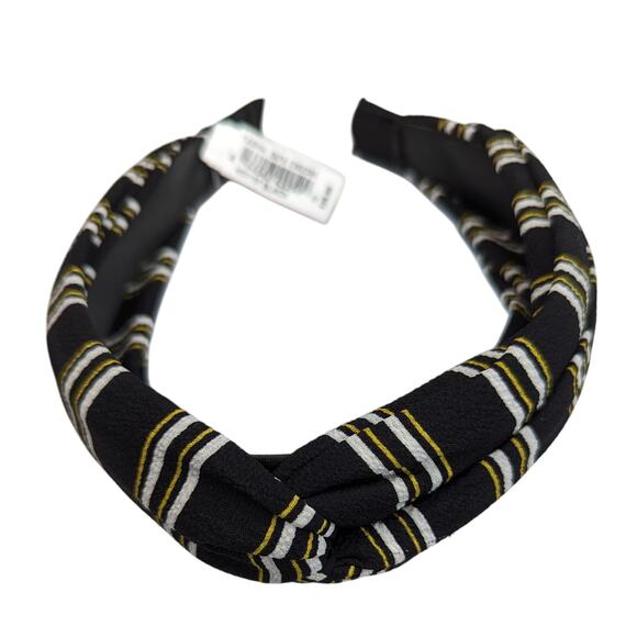 Tasha Padded Headband Black Gold White Fashion Hair Accessory - Picture 8 of 8